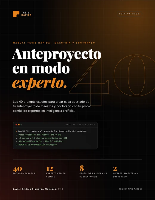 Portada del manual Anteproyecto en modo experto